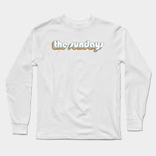 The Sundays - Retro Rainbow Typography Faded Style Long Sleeve T-Shirt